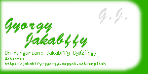 gyorgy jakabffy business card